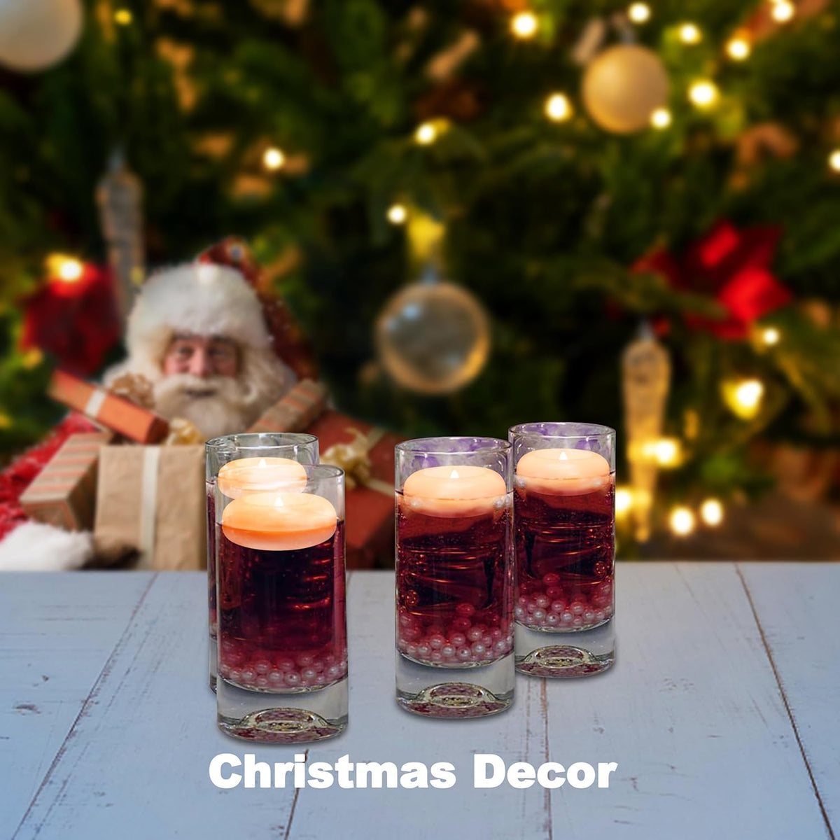 Aignis 24pcs Flameless LED Floating Candles, 120+ Hours Glow Time, 3 Inch Plastic Battery Operated