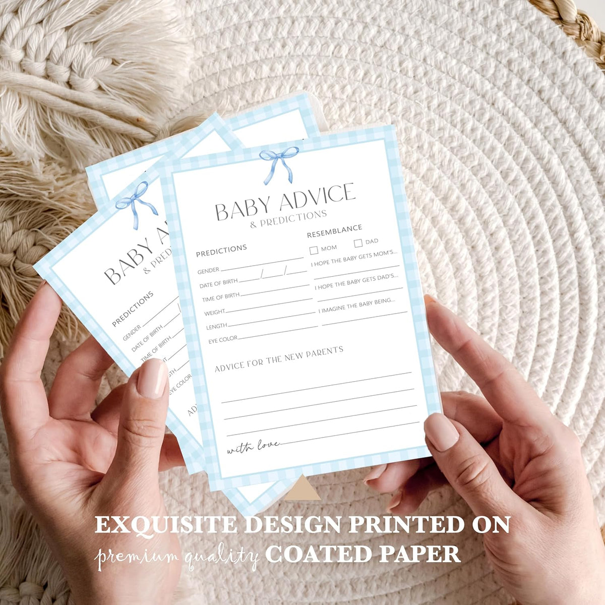Advice For New Parents Baby Shower, Baby Predictions & Advice Cards For Baby Shower Games