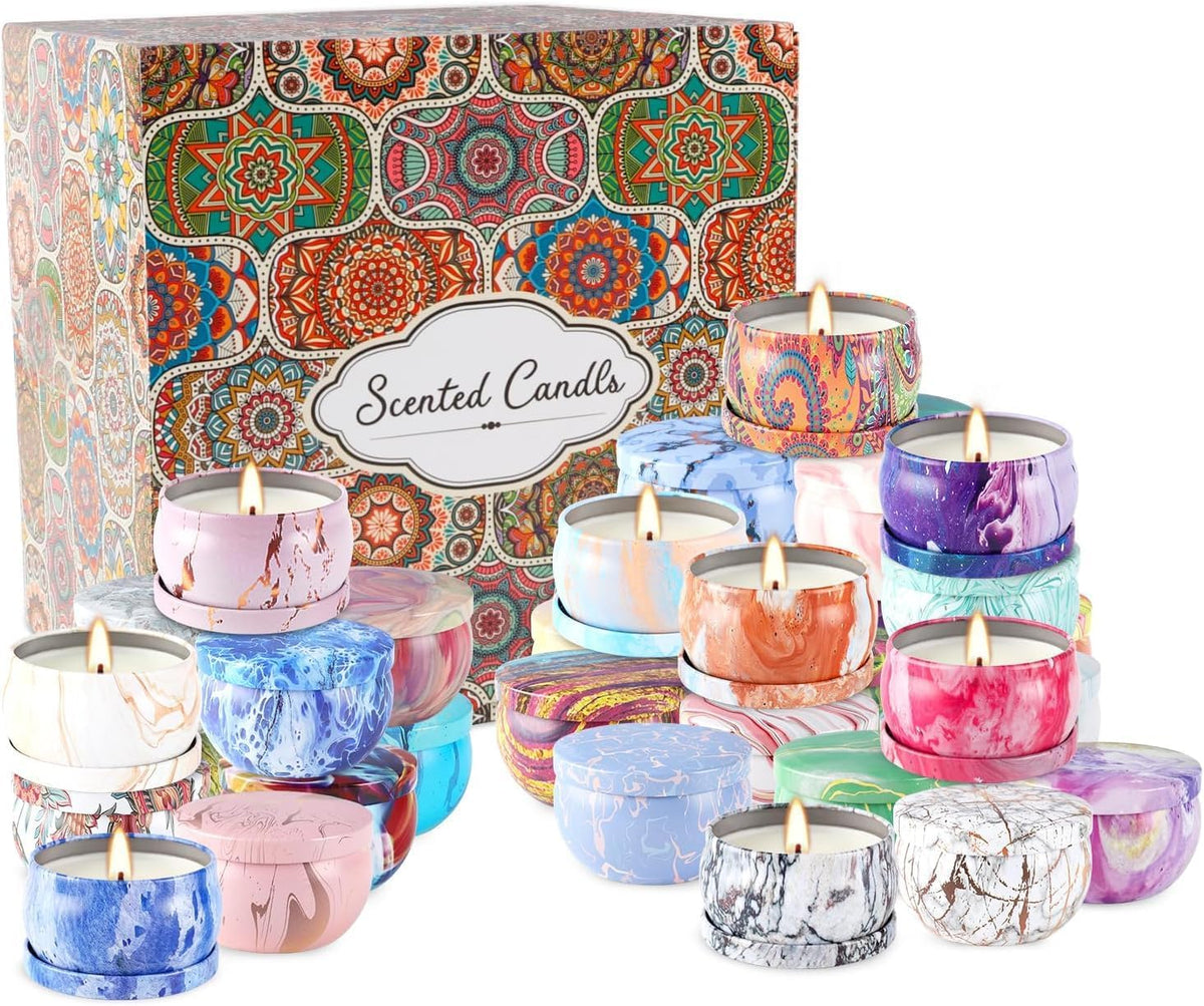 36 Packs Scented Candles Gift Set, Fragrances Candle for Women, 2.5 OZ Portable Jar Candle for for