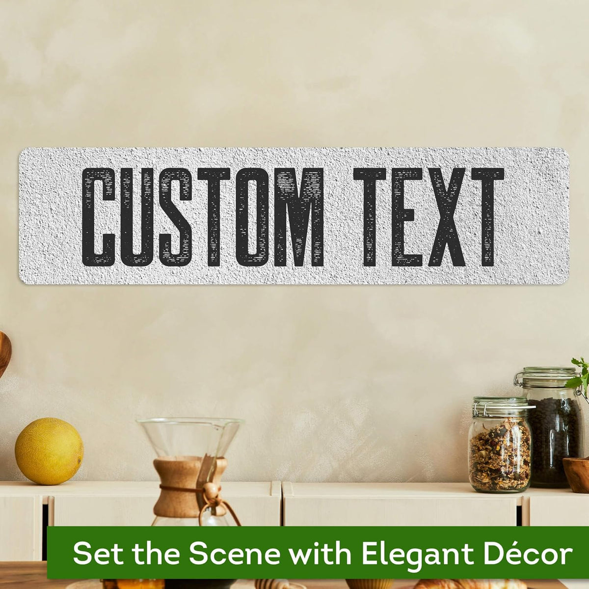 Custom Sign, Custom Street Sign, 11 Font Colors, 13 Font Styles, 4 Hole Options, 22 Sizes, 6x24