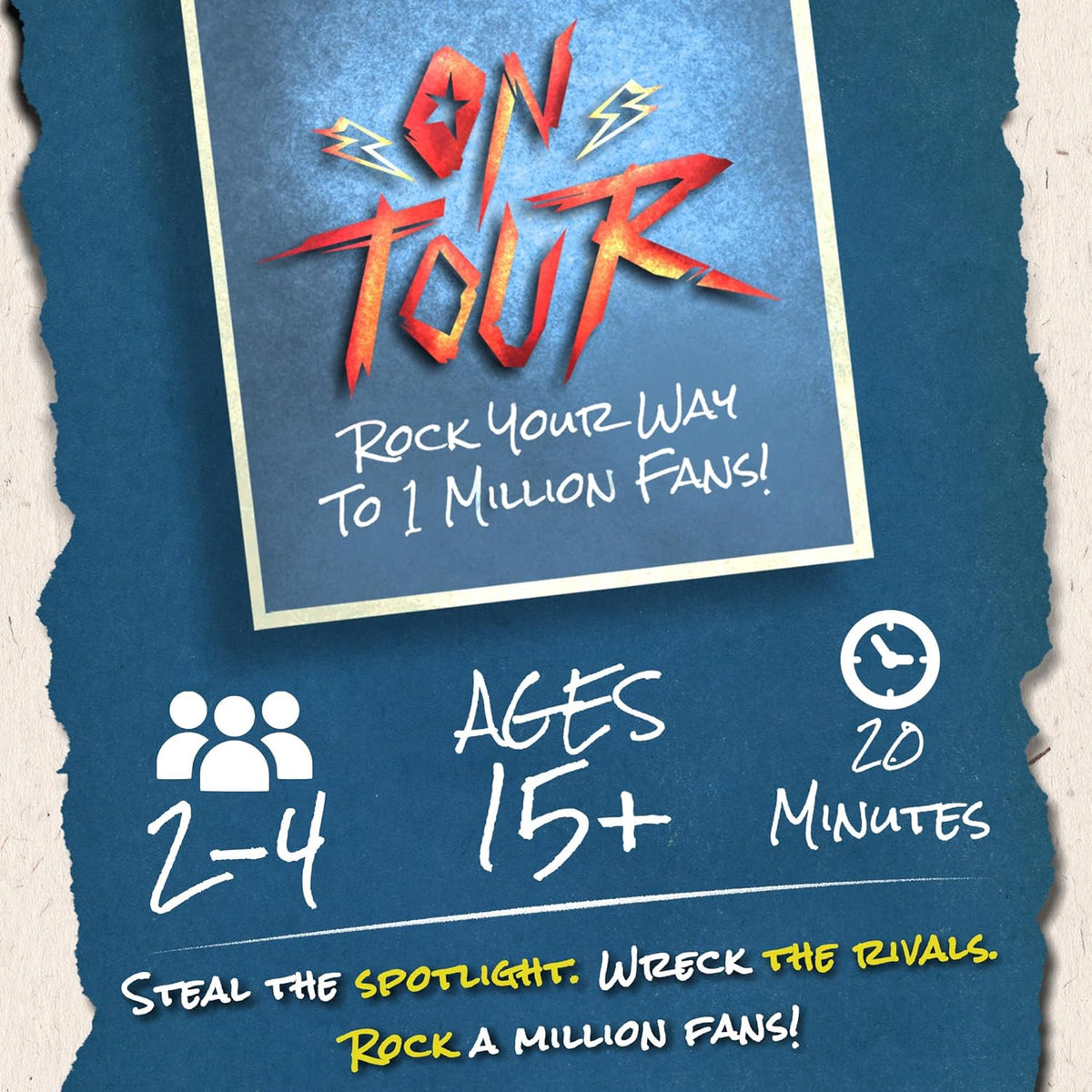 On Tour – Music Themed Card Game for Families, Mille Bornes Style | Teens & Adults | Fun Party
