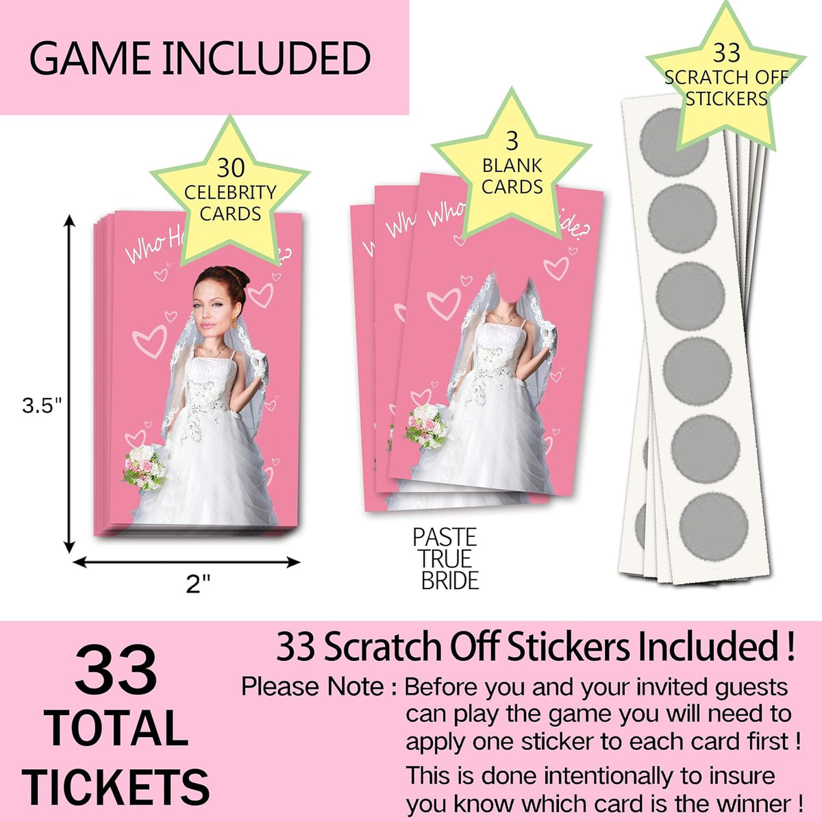ukebobo Bridal Shower Games - Scratch Off Bridal Shower Game.Funny Bachelorette Party Games - Who