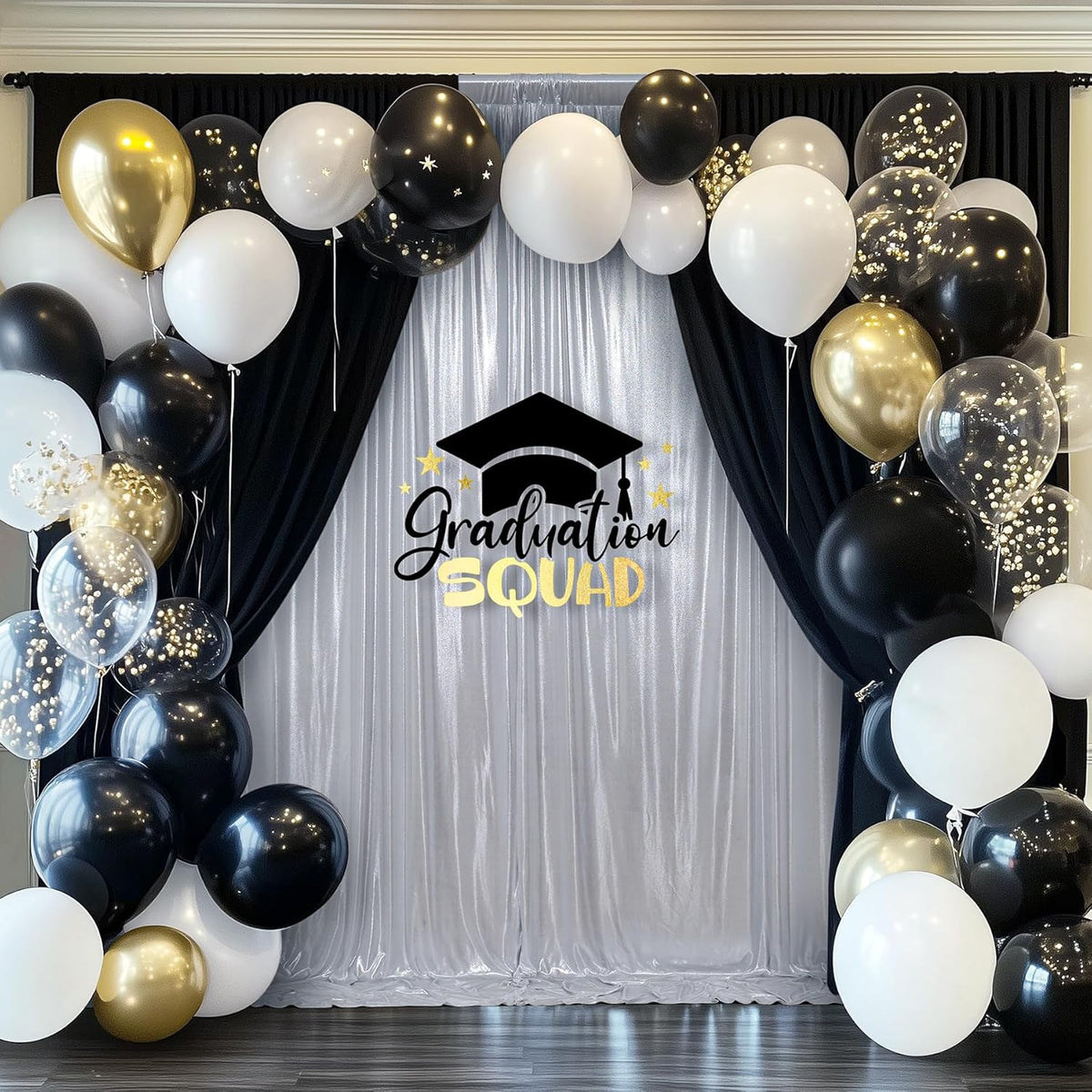Outpain 10x10ft Silver Sequin Backdrop Curtains -Heavy Duty Gold Photography Backdrops with