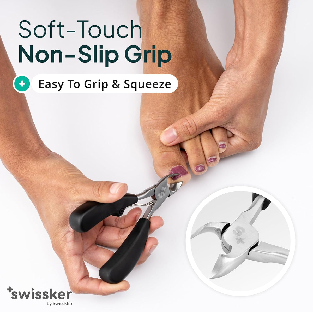 Swissklip Toenail Clippers I Heavy Duty Toe Nail Clippers I Toenail Clippers for Thick Nails I