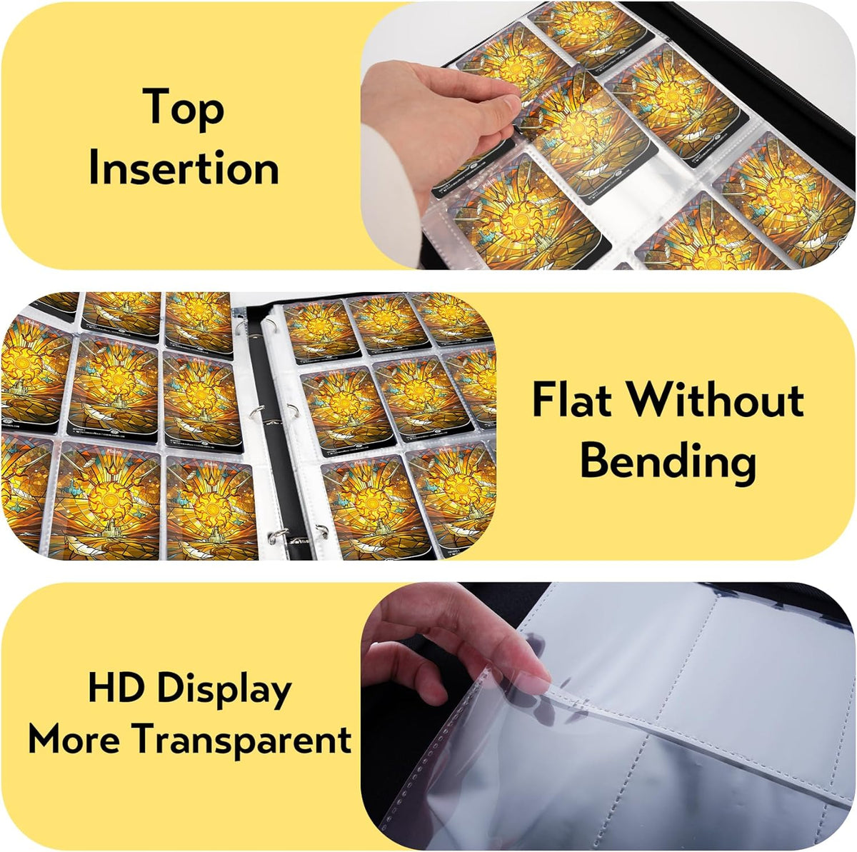 9 Pocket Card Binder for MTG/YGO/PTCG/Game Cards, Holds 900 Cards,Premium Card Collector Book for