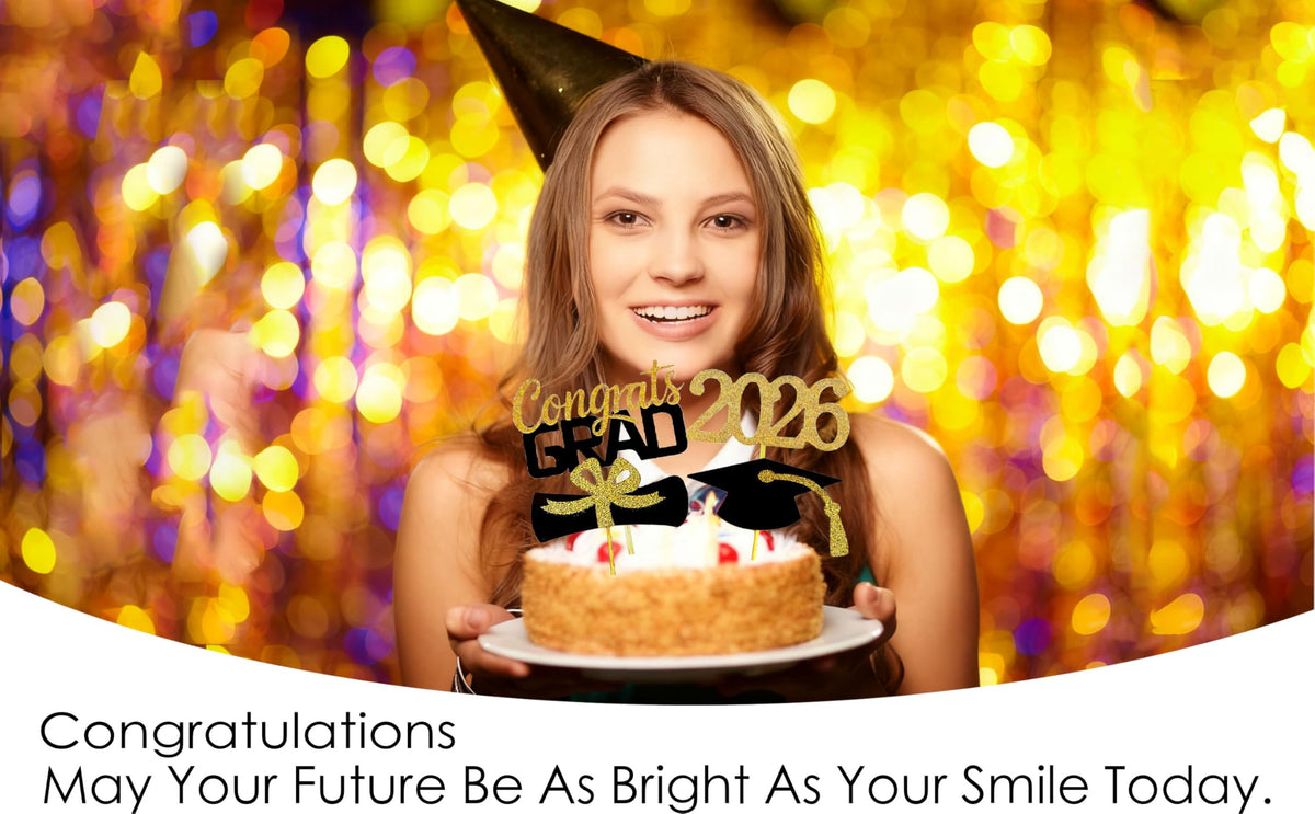 YuBoBo 2026 Graduation Cupcake Toppers, 48 PCS Food/Appetizer Picks For Graduation Party Mini Cake