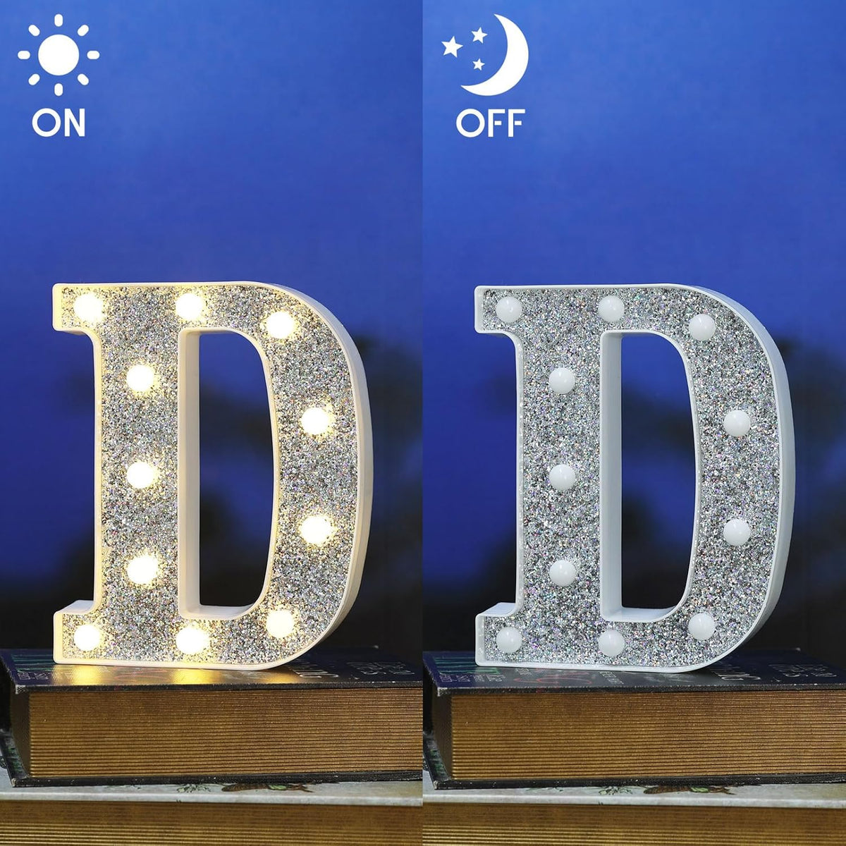 Light Up Letters, Marquee Light for Table Decorations, Glitter Signs for Prom, Events, or