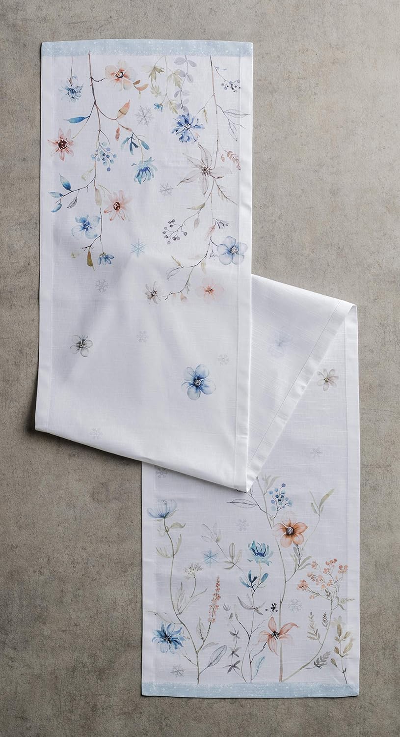 Maison d' Hermine Table Runner 100% Cotton Single Layer Table Runners 60 inches Long Decorative for