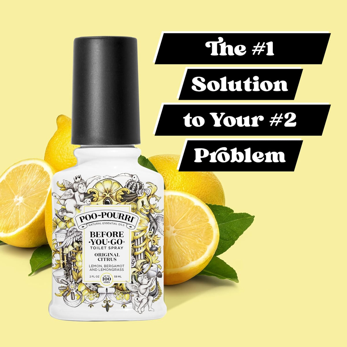 Poo-Pourri Before-you-Go Toilet Spray Bundle, Original Citrus 2 Fl Oz and Original Citrus 1 Fl Oz