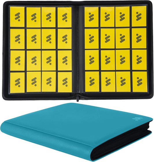 Premium 1000+ Pockets Card Binder,16 Pockets Trading Card Binder Ringless Side Loading Trading Card