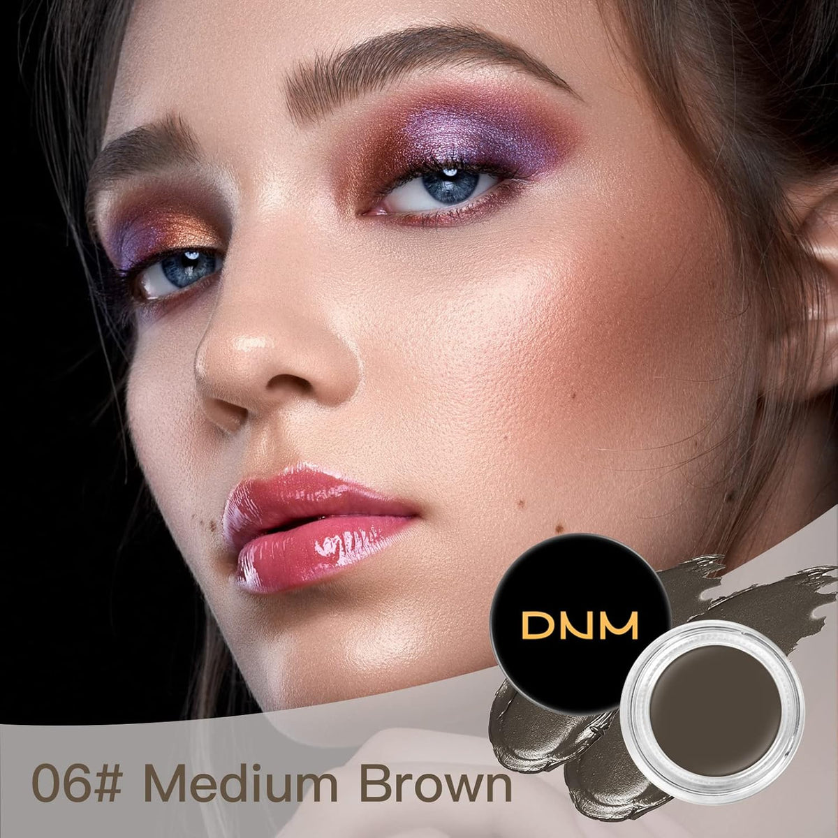 2Pcs Brow Pomade Set with Dual-ended Eyebrow Brush, High pigment Water proof Natural finish Eyebrow