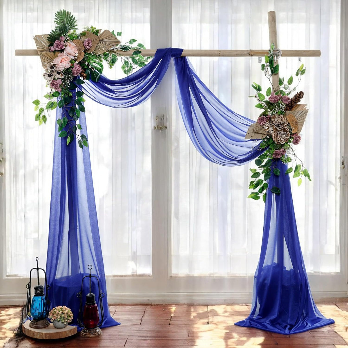 MDS Halloween Chiffon Draping Fabric - 2 Panel, 30" Wide x 100ft Long - Sheer Spooky Arbor & Canopy