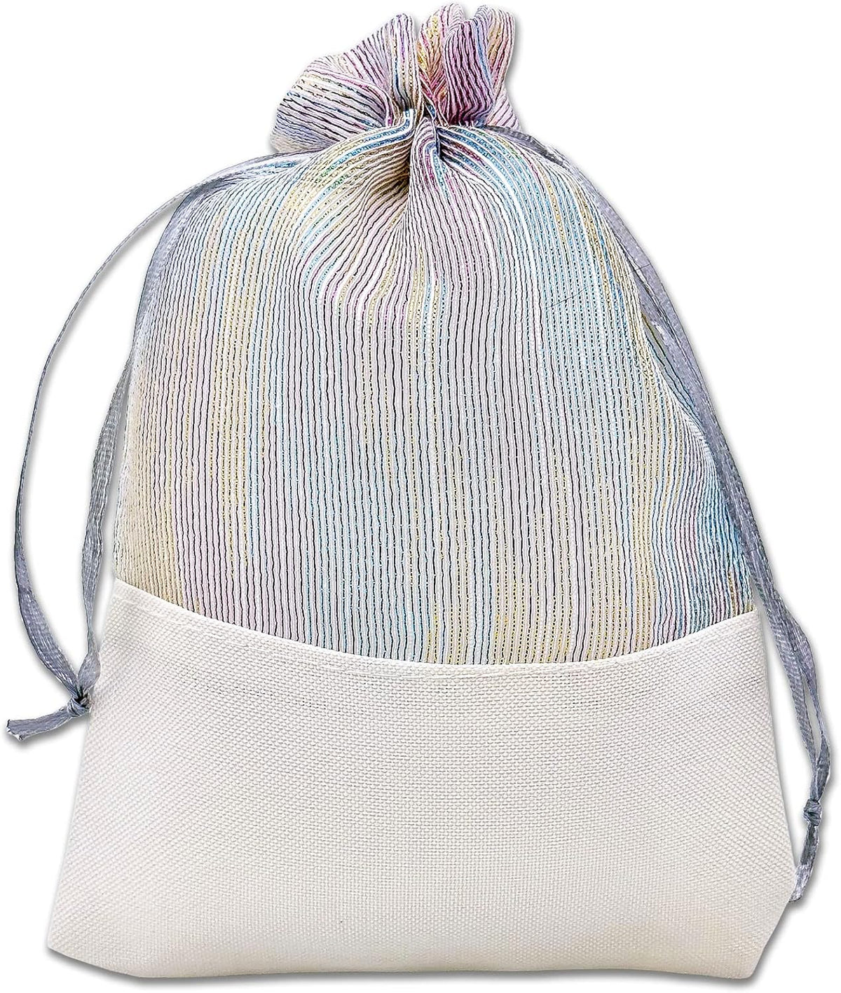 TheDisplayGuys For Your Modern Living 24-Pack Linen & Iridescent Organza Gift Bags with Drawstrings
