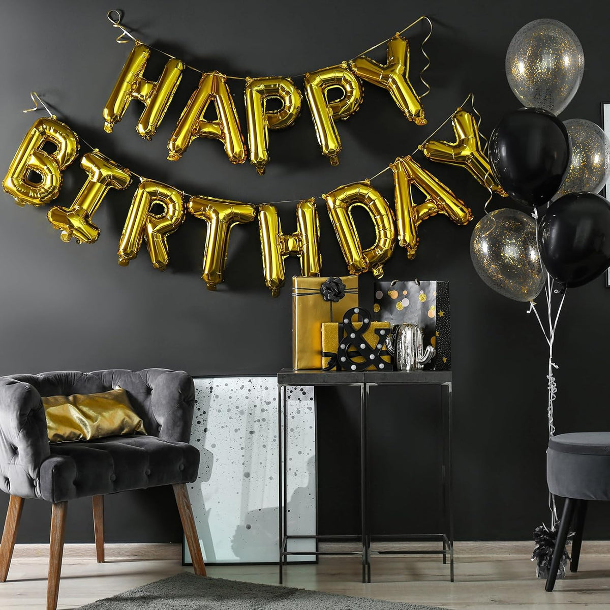 6 Pack Black Balloon Weights Metallic Holder Anchors Balloon Holder Weights for for Birthday 2025