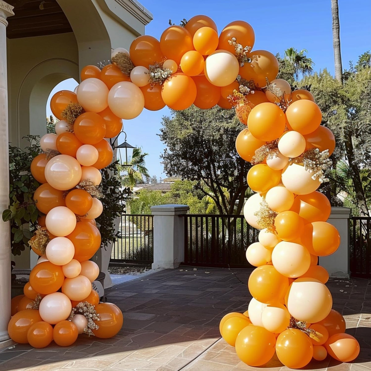 110pcs Orange Balloons 12 Inch Latex Balloon Arch Kit for Birthday Baby Shower Anniversary