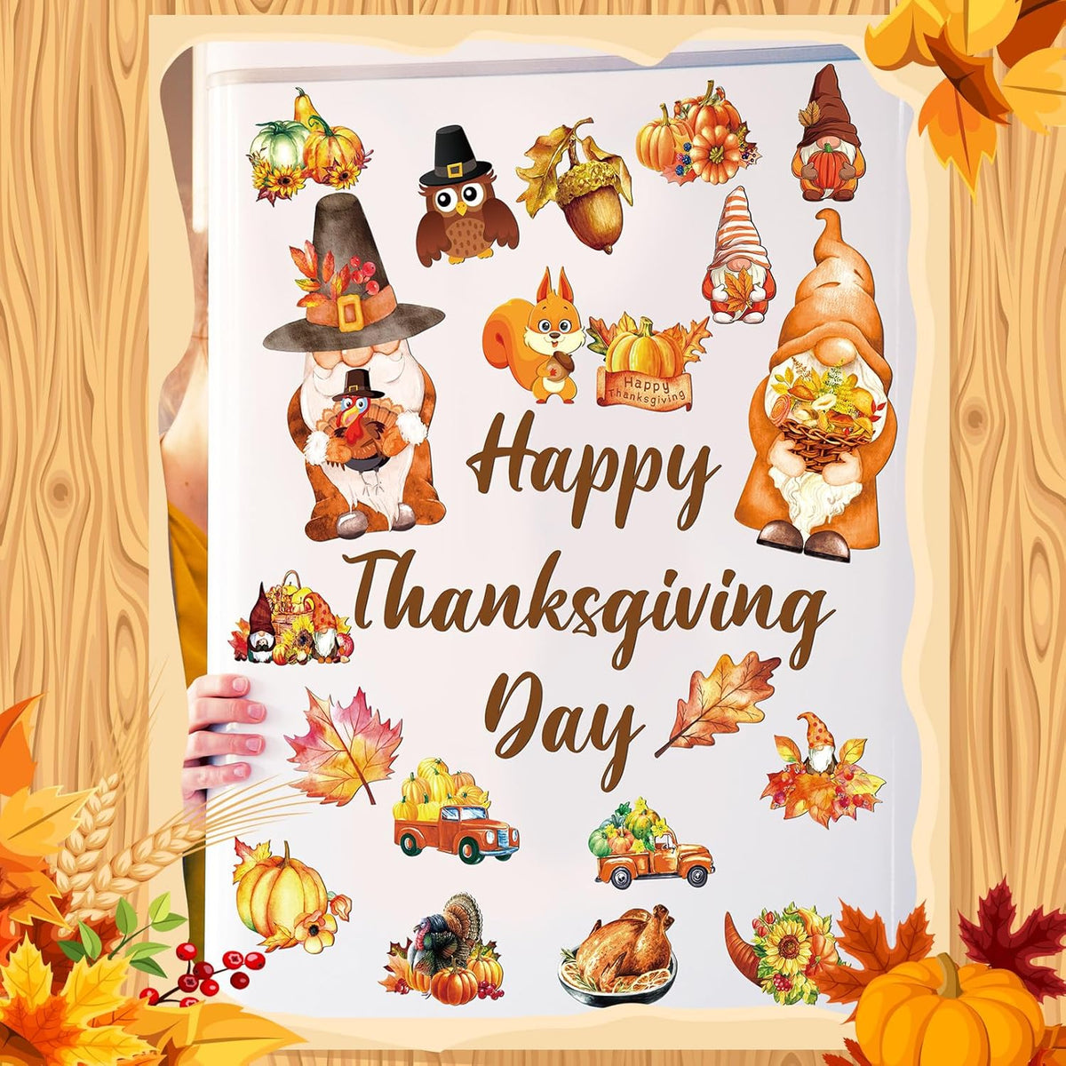 25 Pieces Thanksgiving Harvest Decoration Magnets for Refrigerator, Decorative Magnetic Fridge
