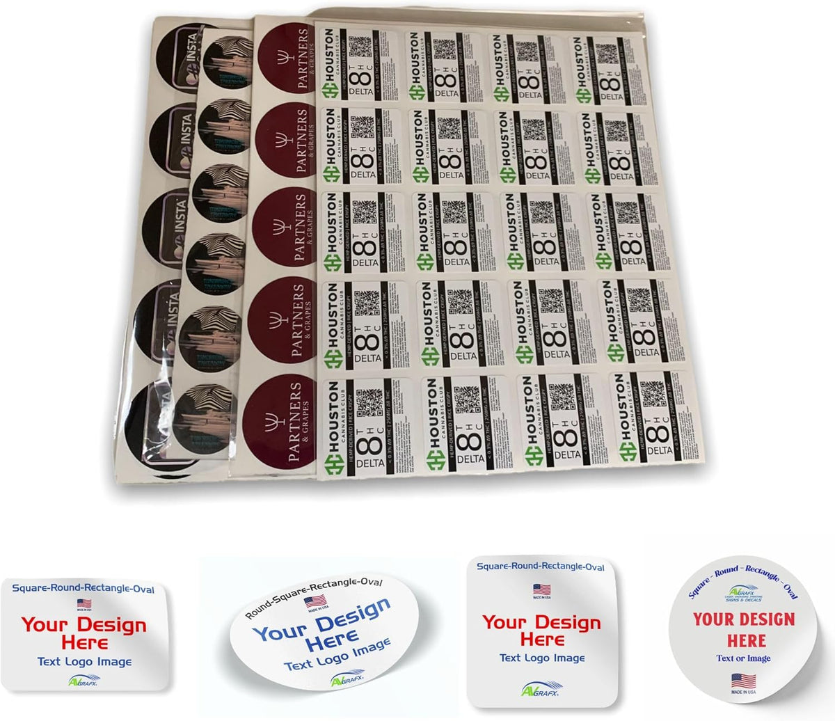Custom Stickers Vinyl Waterproof Dishwasher Safe, UV Resistant 1.5-10 in. Make Your Own