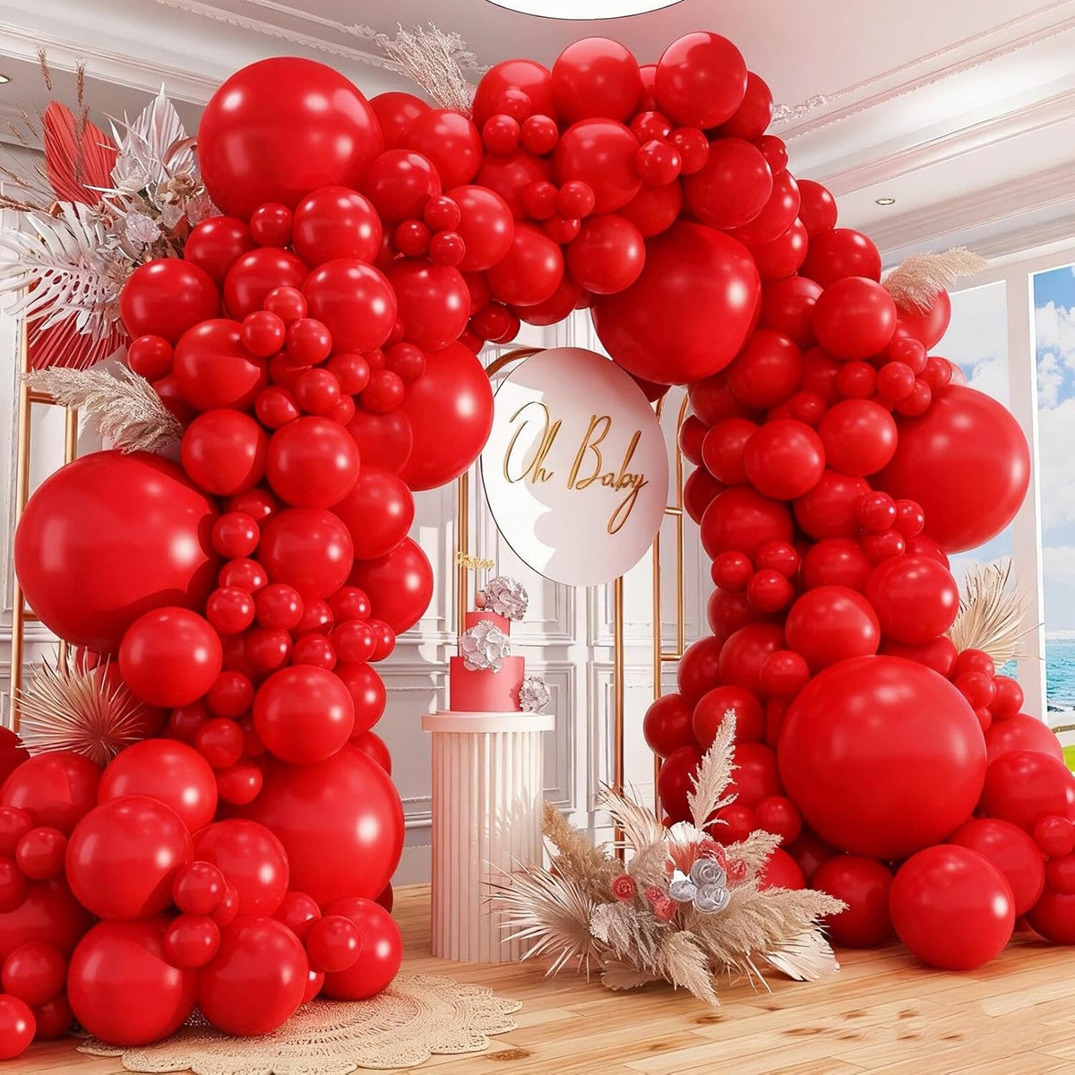 412pcs Red Balloons 18 12 10 5 Inch Red Balloon Garland Arch Kit Different Sizes Matte Latex