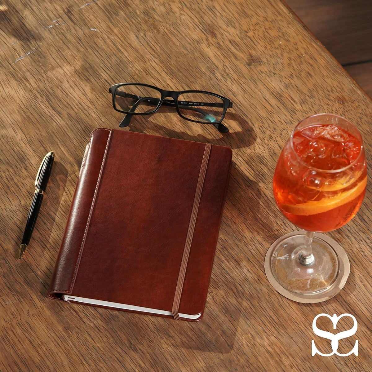 SETTINI® Lined Journal - Classic Journal for Writing Gift Set - Hardcover Vegan Leather, Includes