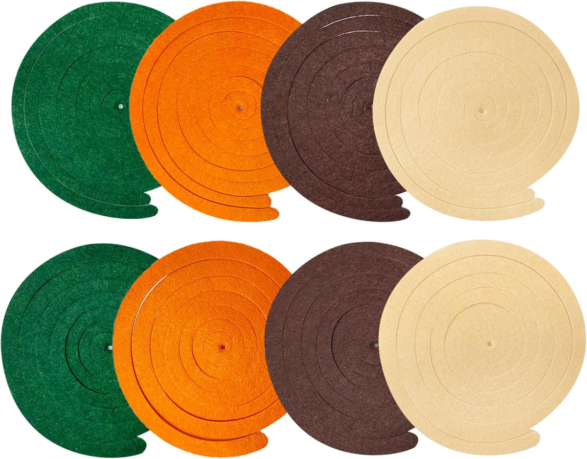 36 Pcs Green Brown Orange Beige Hanging Swirl Decorations Felt Swirl Streamer Spiral Ceiling