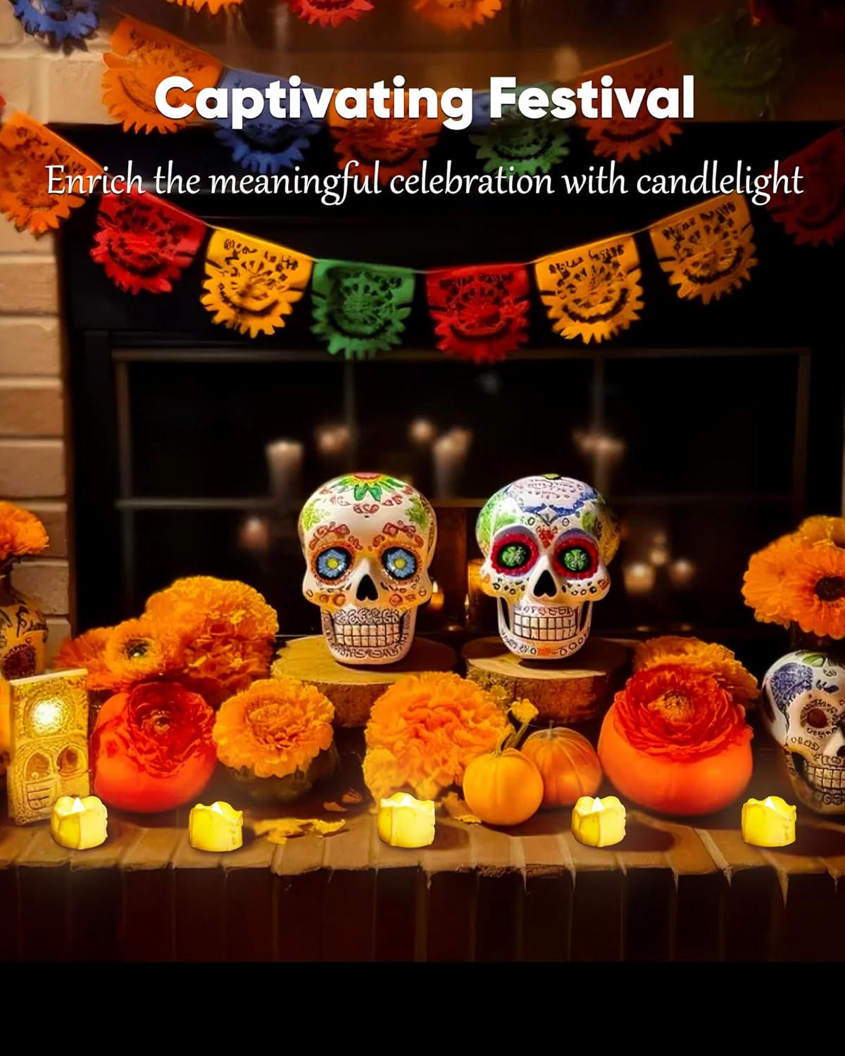 Homemory 12pcs Remote Timer LED Tea Lights Candles, 400+Hours Flickering Flameless Battery Votive
