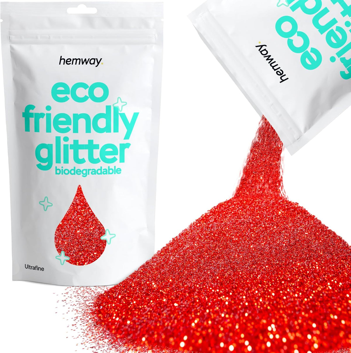 Hemway Eco Friendly Biodegradable Glitter 100g / 3.5oz Bio Cosmetic Safe Sparkle Vegan for Face