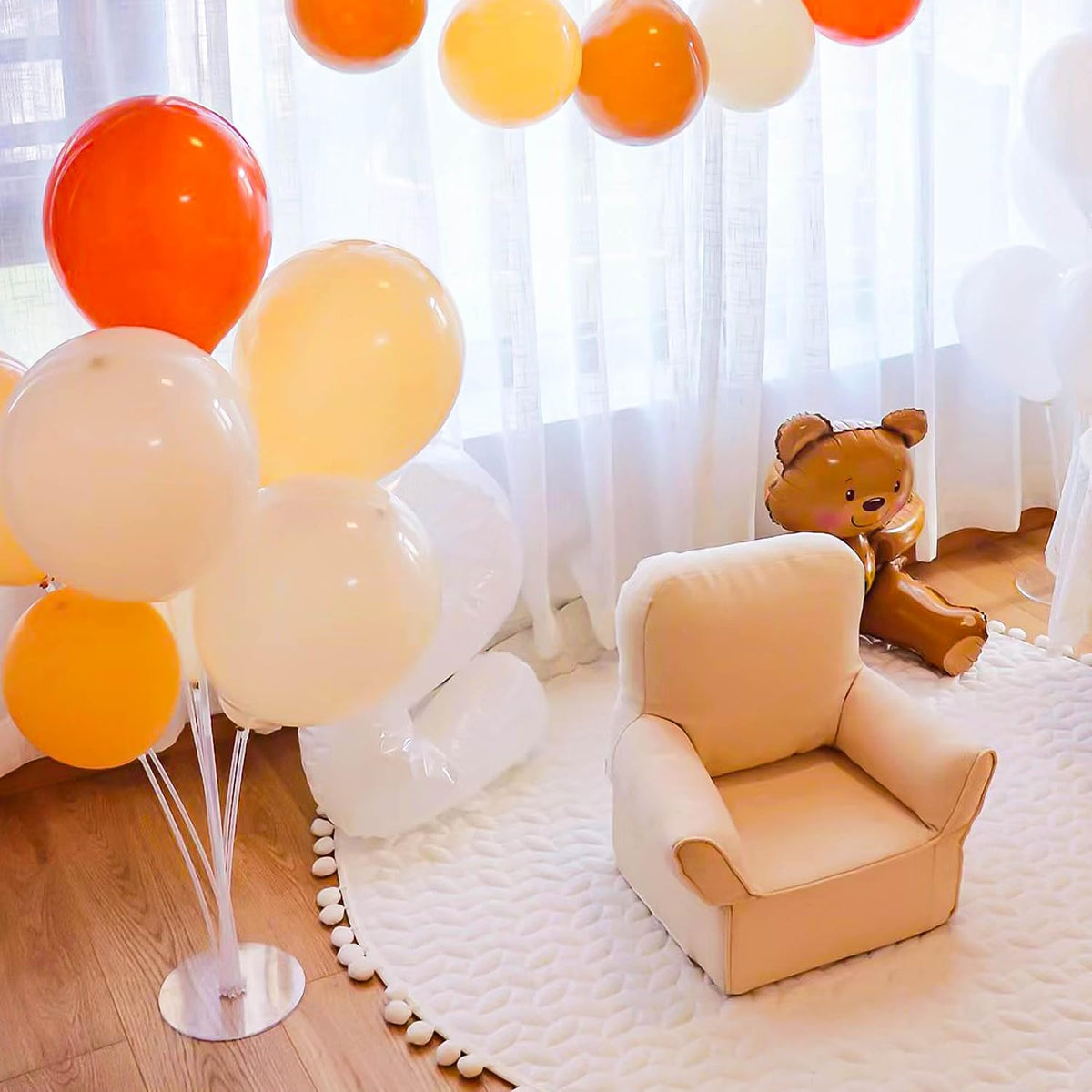 JOYYPOP 10 Sets Balloon Stand Kit, Balloon Sticks with Base Party Supplies Birthday Graduation
