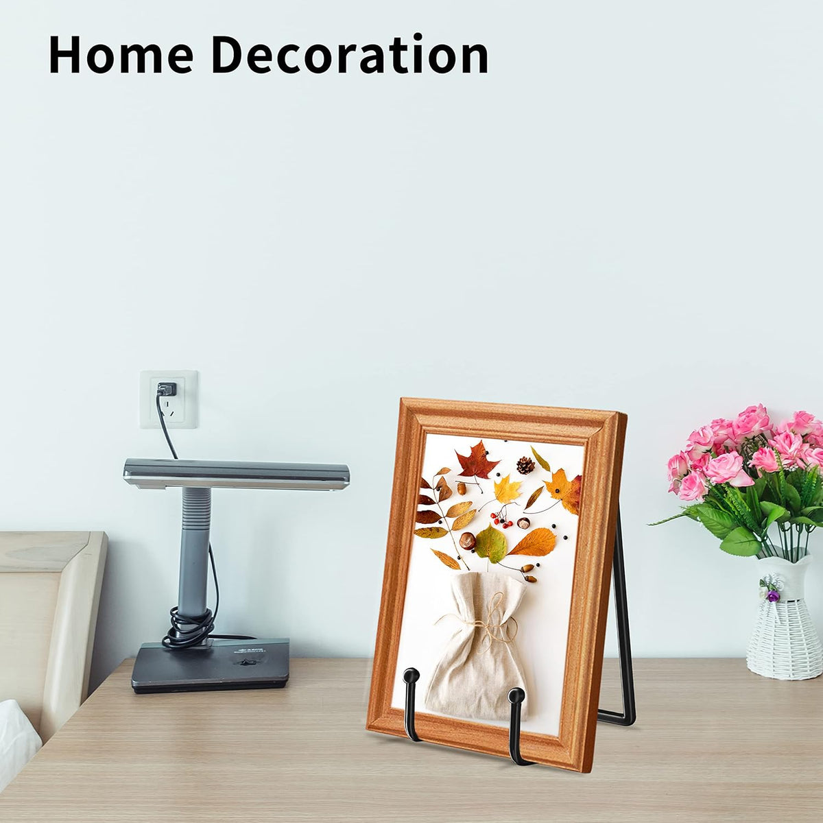 Decolore 5 Pack 4.5 Inch Display Stands Black Iron Easel for Plate Stand Plate Holder for Picture
