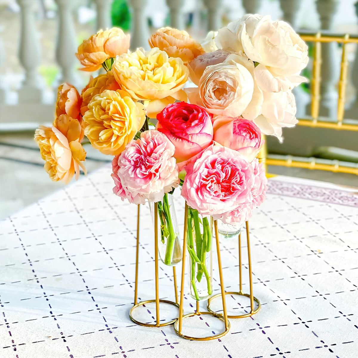 Propagation Station Terrariums with Gold Metal Stand - Kate Aspen 3 Glass Test Tube Planters for
