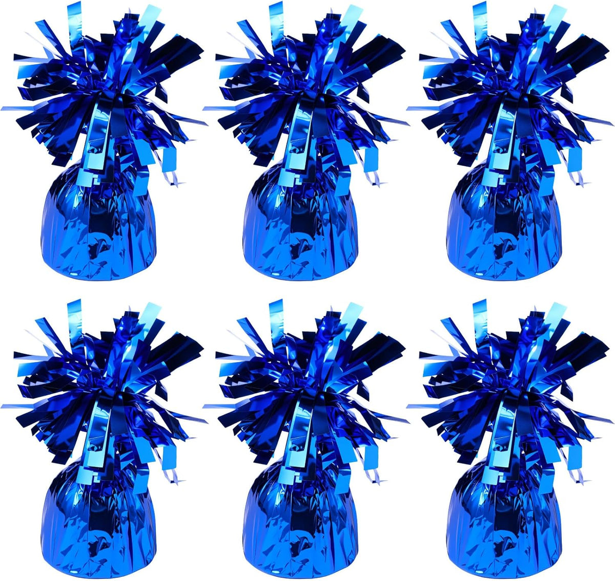 6 Pack Blue Balloon Weights Metallic Holder Anchors Balloon Holder Weights for for Birthday 2025