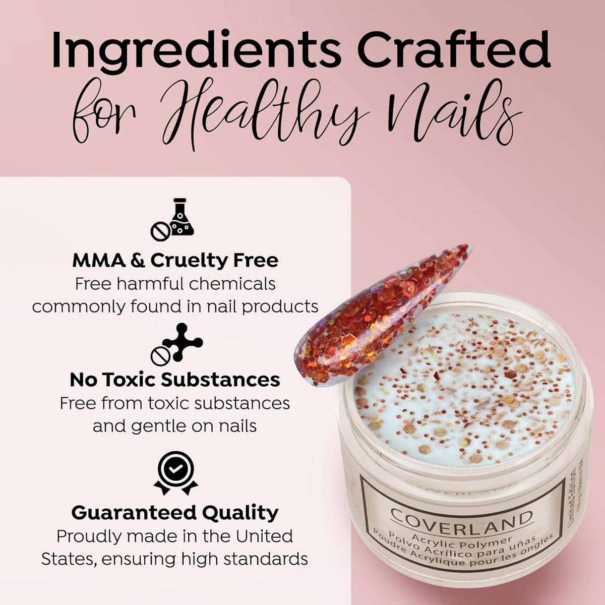 Tones Coverland Acrylic Nail Powder "Pumpkin Spice" - Limited Edition Acrylic Powder for Nail