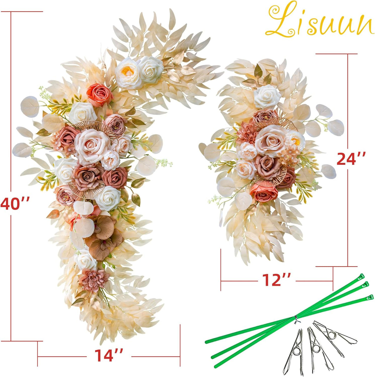 Wedding Arch Flowers, Artificial Flowers for Decoration, Large Flower Swag for Boho Styles Wedding