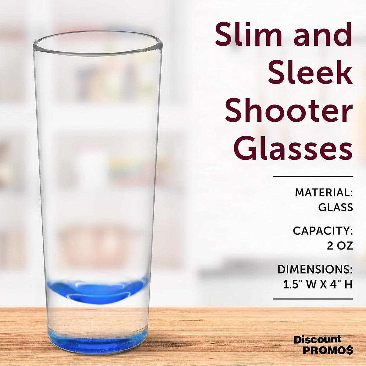 DISCOUNT PROMOS Cordial Shooter Shot Glasses 2 oz. Set of 10, Bulk Pack - Great for Birthdays