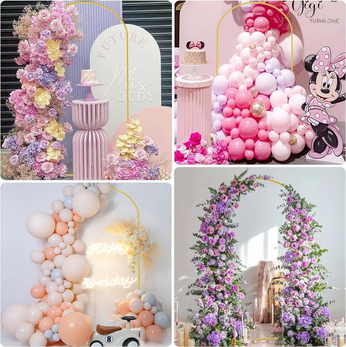 Wokceer 7.2 FT Wedding Arch Stand and Arch Cover, Metal Arch Backdrop Stand with Arch Stand Cover