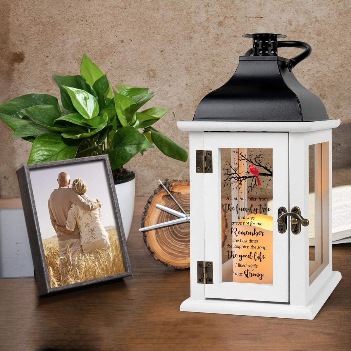 Memorial Lantern - Bereavement Sympathy Gifts for Loss of Loved One - Remembrance Gifts with LED