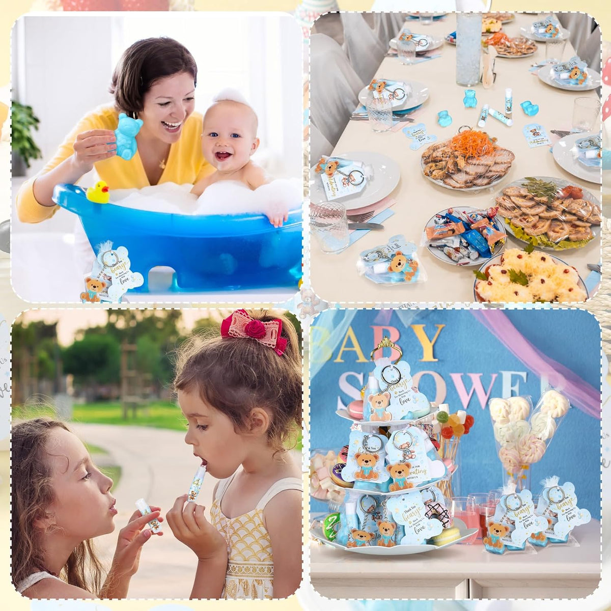 288 Baby Shower Favors Baby Shower Gifts Bulk Lip Balms Soaps Keychains Organza Bags Guest