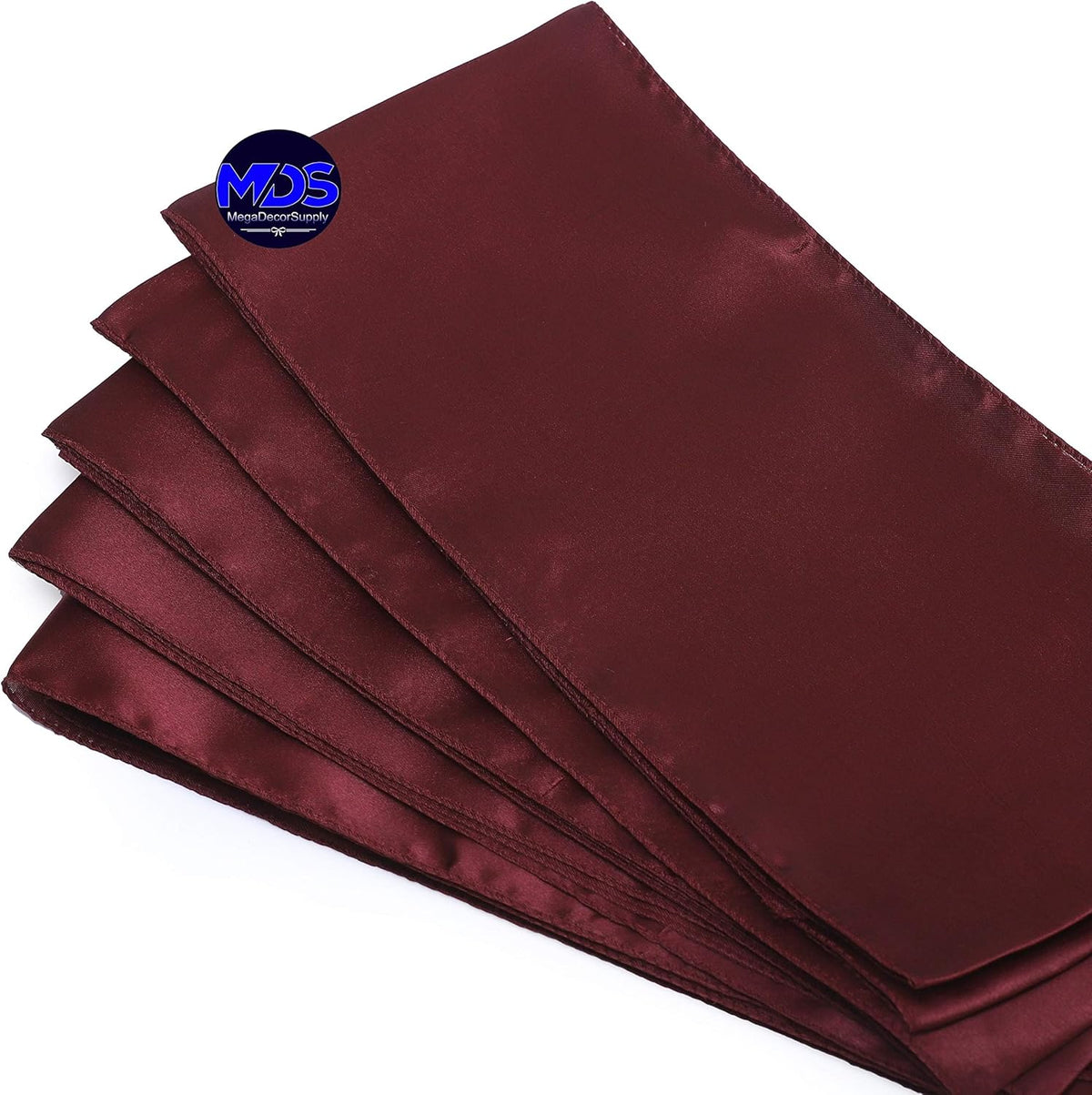 MDS Pack of 25 PCS Satin Chair Sashes Charmeuse Sateen Dining Chair Bows Ribbon Ties Back Sash for