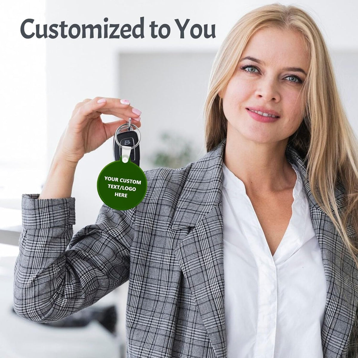 Custom Round Soft Keychains 500 Pack, Personalized Logo, Text Bulk - Perfect for Tradeshows, Party