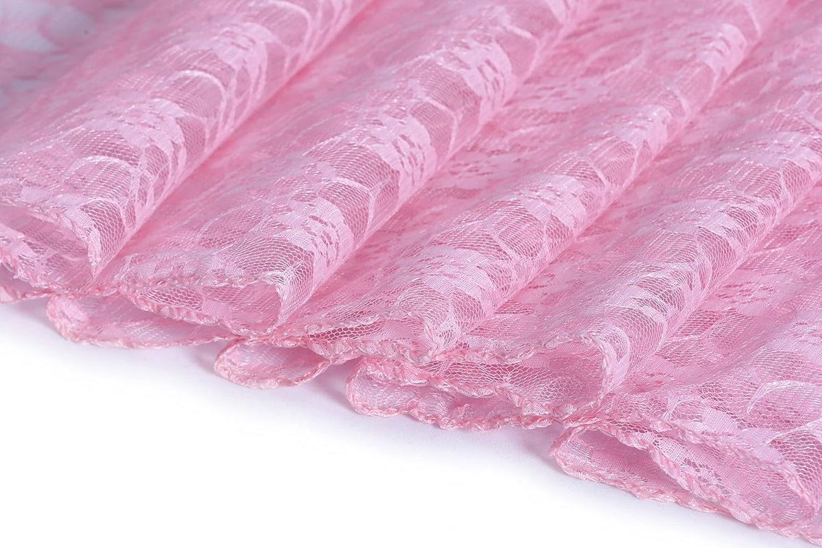 MDS Pack of 15 Wedding 12 x 108 inches Lace Table Runner for Wedding, Decorations for Birthday