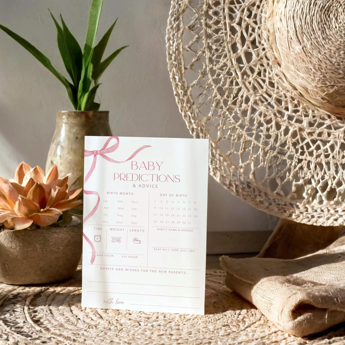 Advice For New Parents Baby Shower, Baby Predictions & Advice Cards For Baby Shower Games