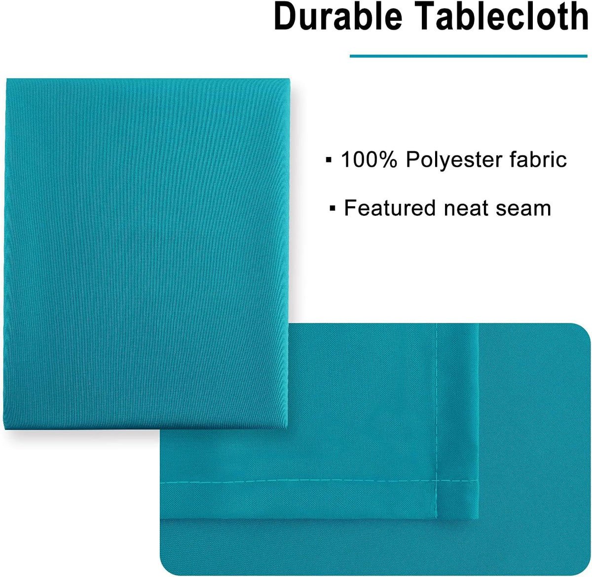 Hiasan Rectangle Tablecloth - Water Resistant and Spillproof Kitchen Washable Polyester Fabric