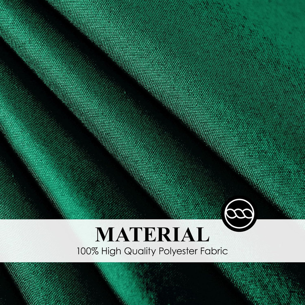 Round Tablecloth 2 Pack 108 Inch Dark Green Tablecloths Washable Decorative Linen Polyester Table