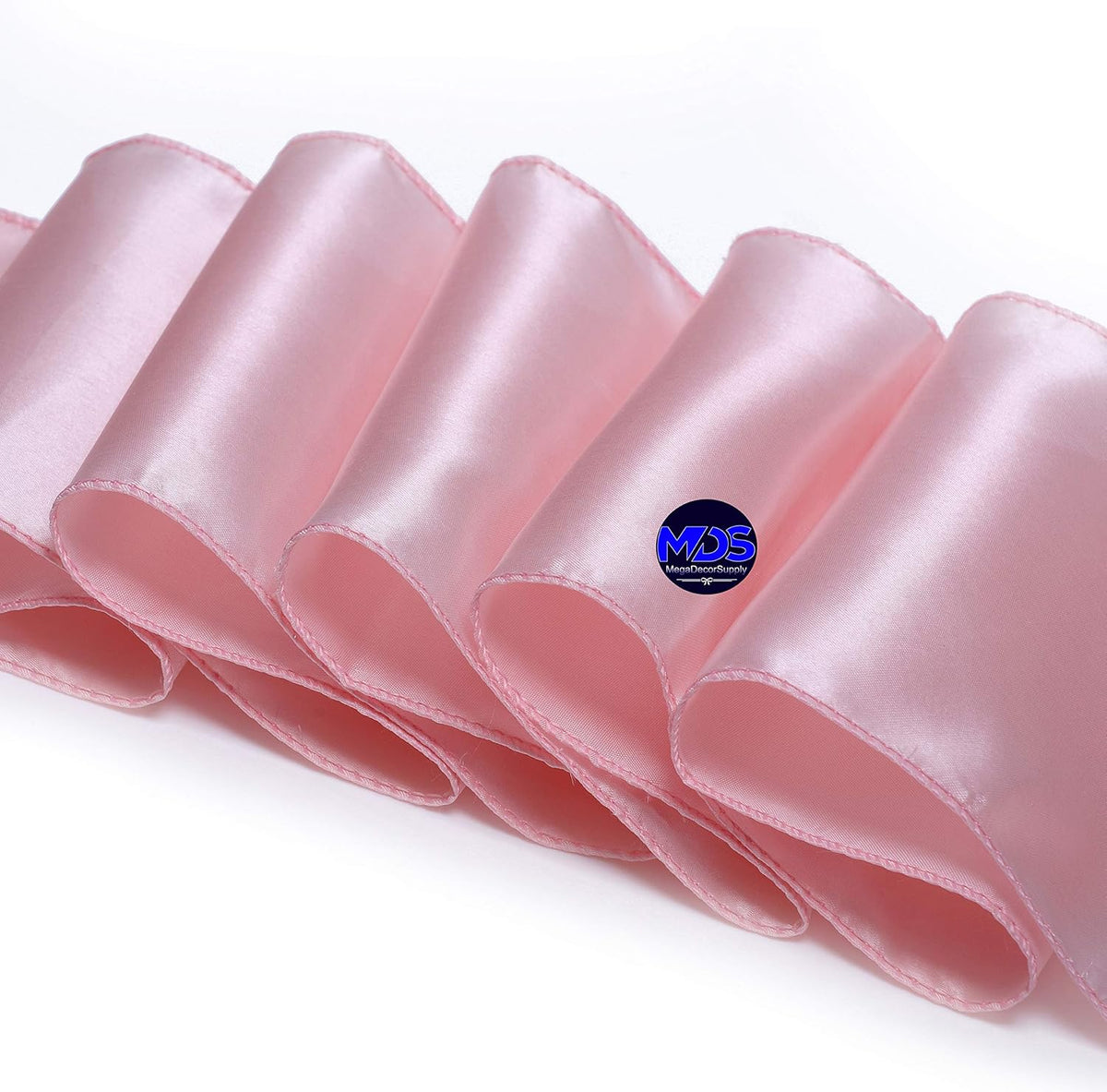 MDS Pack of 75 PCS Satin Chair Sashes Charmeuse Sateen Dining Chair Bows Ribbon Ties Back Sash for