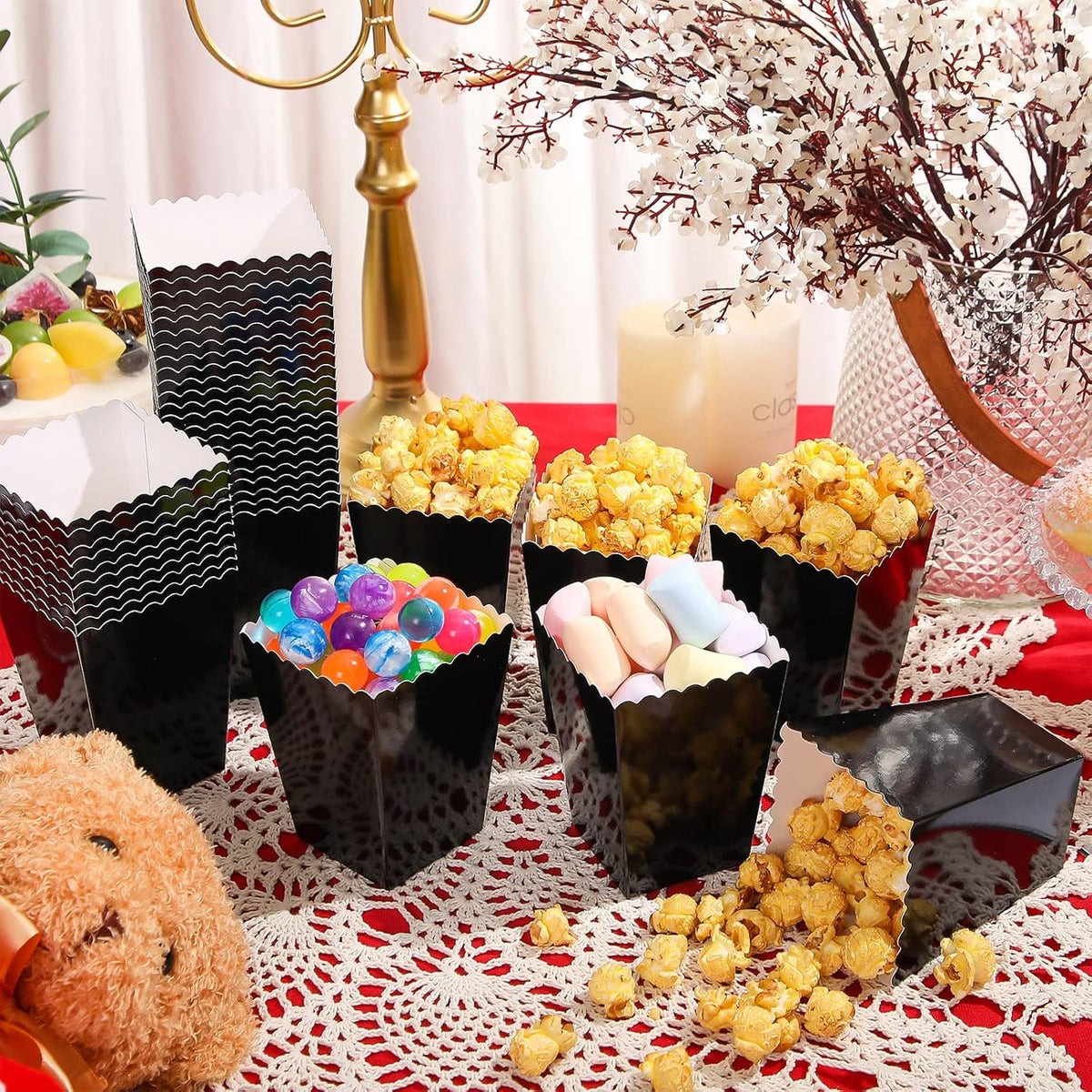 200 Pcs Popcorn Boxes Mini Paper Popcorn Box Cardboard Popcorn Container for Party Disposable Snack