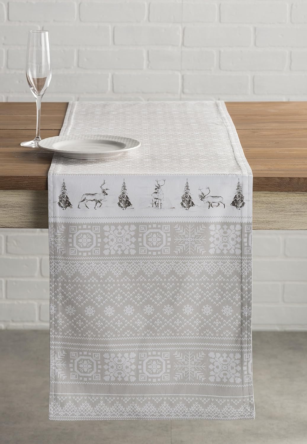 Maison d' Hermine Table Runner 100% Cotton Single Layer Table Runners 90 inches Long Decorative for