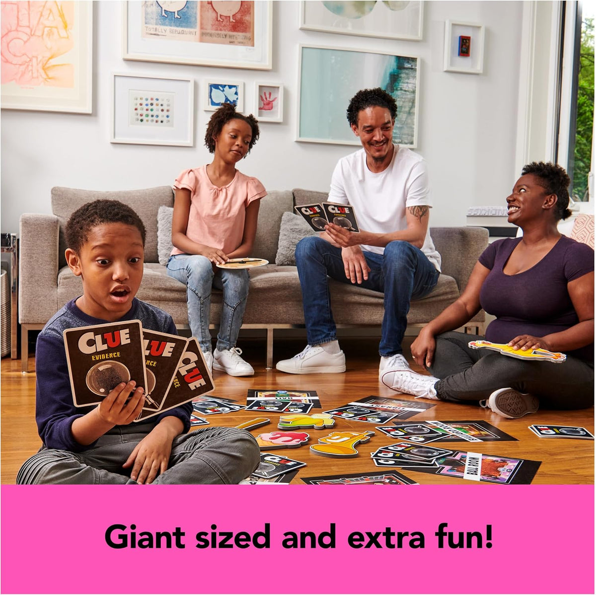 Spin Master Games, Clue Giant Edition, Family Game for Indoor & Outdoor Fun with Big Oversized