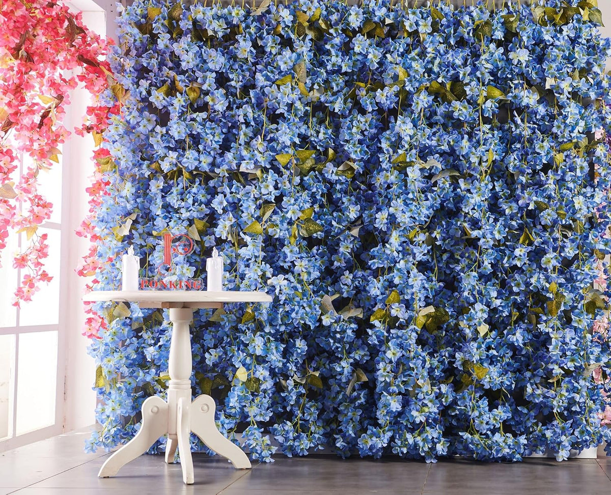 Flower Garland, Artificial Hydrangea Vine Flowers, Hanging Fake Hydrangeas Vine for Room