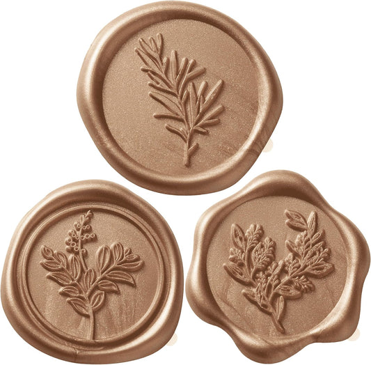 Wax Seal Stickers (60 Pcs, 3 Designs in 1 Pack) Premium Envelope Seal Stickers for Wedding