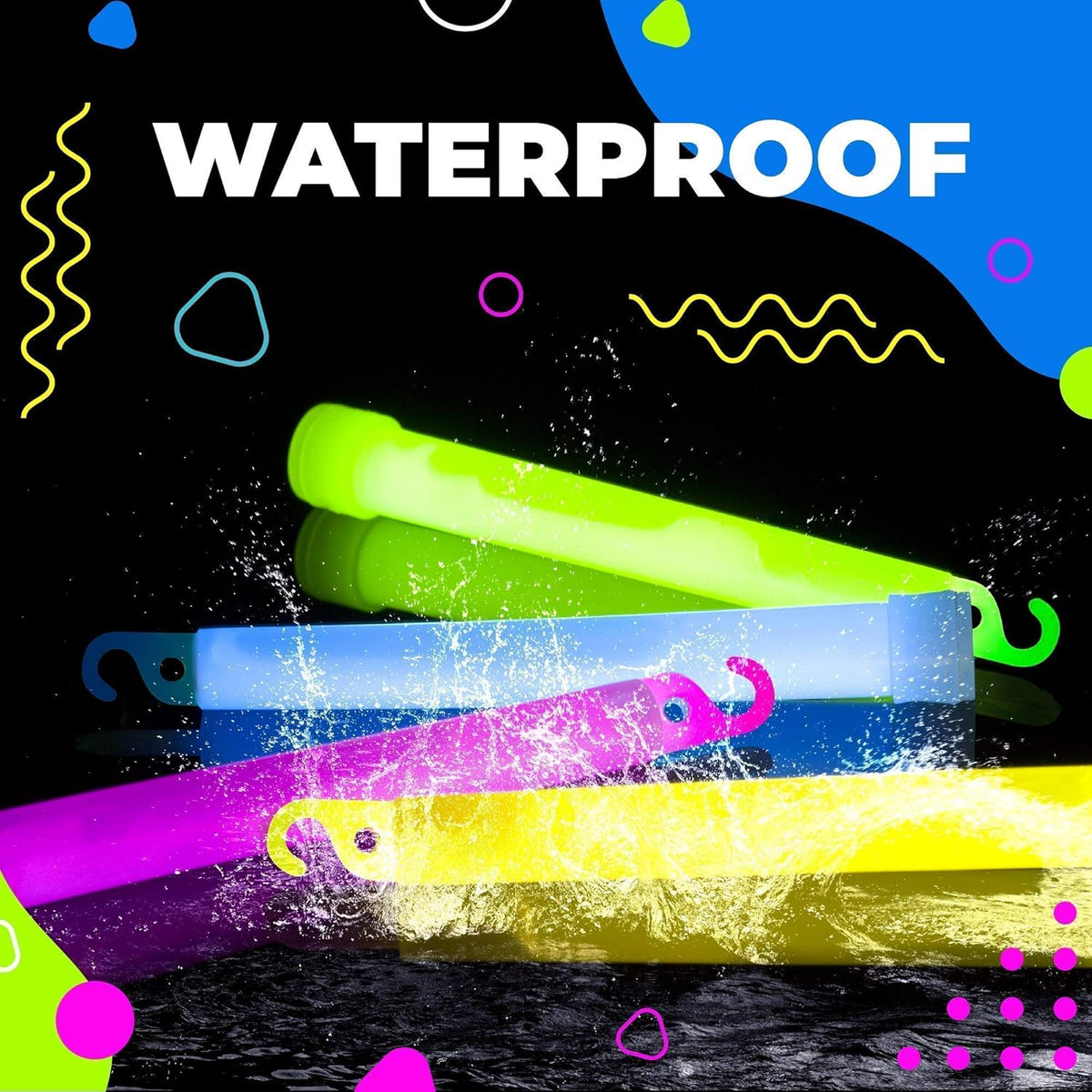 32 PCS Ultra Bright 6 Inch Glow Sticks - Emergency Bright Chem Glow Sticks with 12 Hour Duration