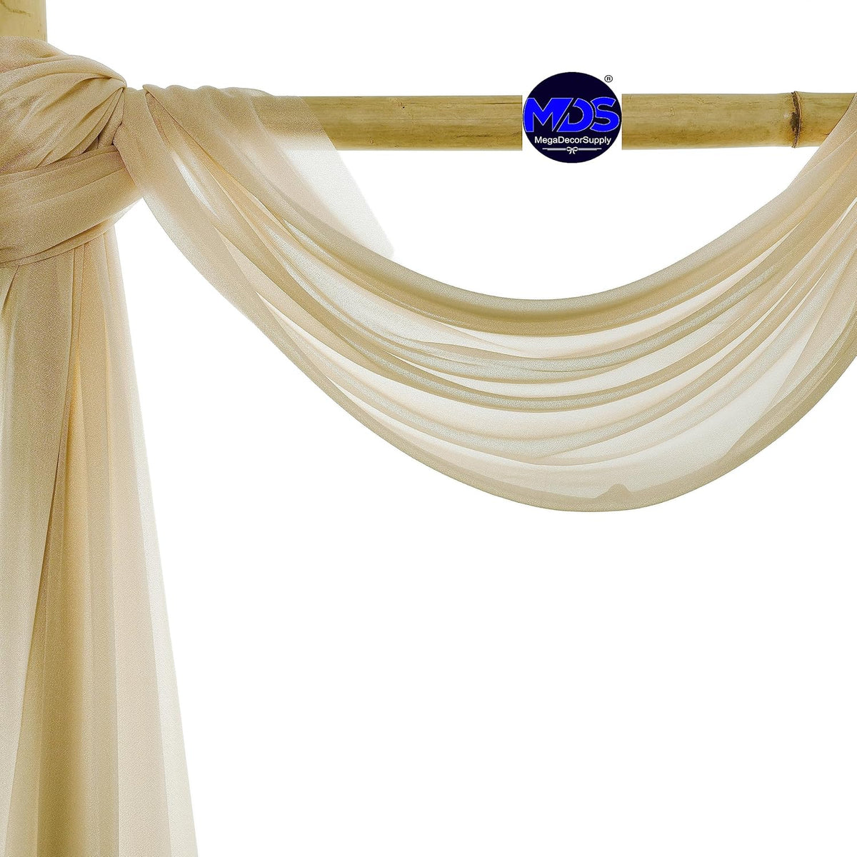 MDS Halloween Chiffon Draping Fabric - 1 Panel, 30" Wide x 50ft Long - Sheer Spooky Arbor & Canopy